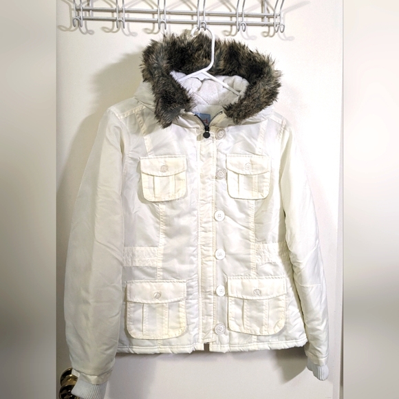 Nori white winter puffer jacket - Picture 1 of 9